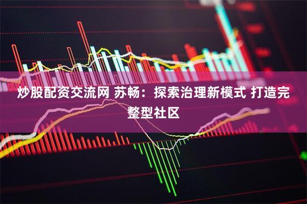 炒股配资交流网 苏畅：探索治理新模式 打造完整型社区